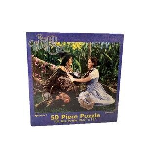 Vintage Wizard of Oz Puzzle 50 Piece Judy Garland Dorothy Scarecrow 12.5x15 In
